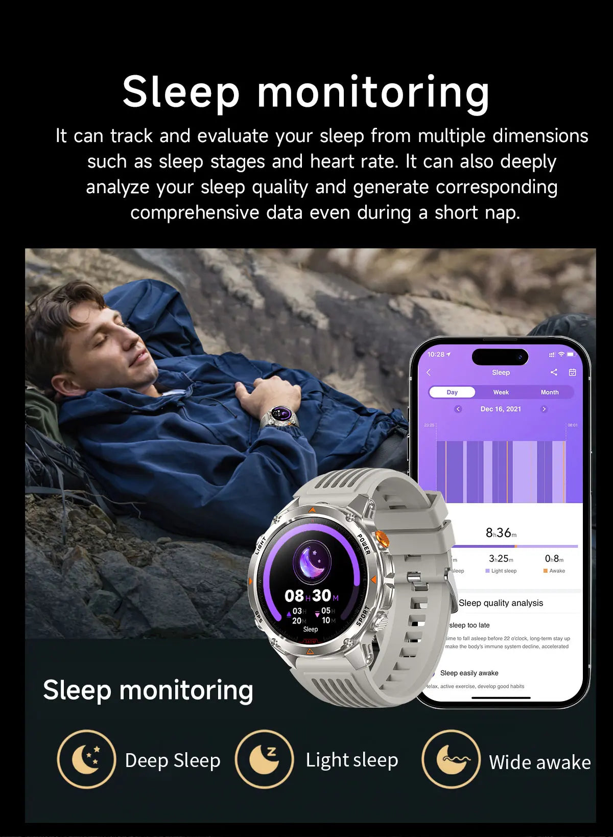 2025 New Professional GPS Sports Smart Watch Outdoor RIDE Run GPS track Swim Watchs Compass Altimeter 3ATM Sports Bracelets Men