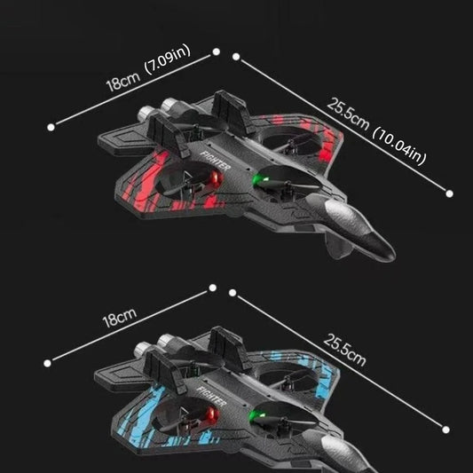 EPP Foam Remote Control Foam Fighter RC Drones Rechargeable Four Motor Helicopter Toy with Light Durable RC Hobby Jet Plane